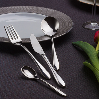 AMEFA CUBA 4 sztućce nierdzewne komplet na 1 OSOBĘ eleganckiepremium bez wzoru do restauracji ze stali 18/10