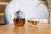 Vialli Design dzbanek zaparzacz do herbaty ziół Tulip 1 litr szklany z sitkiem  imbryk ryflowany 1000 ml