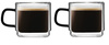 Komplet 2 szklanek z podwójną ścianką do espresso Carbon 80 ml 8548