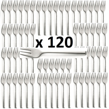 AMEFA sztućce Metropole zestaw 120 widelczyki do ciasta tortu deserów komplet dla 120 OSÓB do restauracji kawiarni nowoczesne stal 18/10