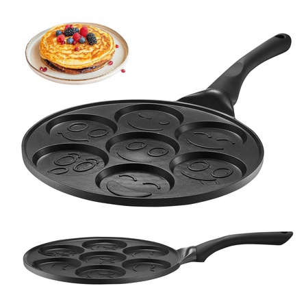 Ambition Magnat patelnia 26 cm do placuszków naleśników pancakes z powłoką nieprzywierającą na indukcję gaz emotki bużki