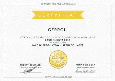 Gerpol sztućce Violino widelec do przystawek przekąsek zakąsek wędlin przystawkowy 19,4 cm z wzorem fali