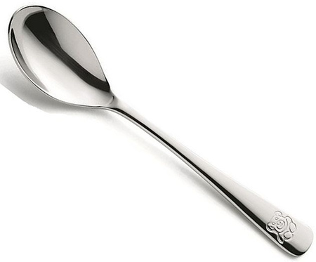 AMEFA 3 sztućce dla dziecka Miś Teddy Bear zestaw sztućce dziecięce nierdzewne 18/10 nóż widelec łyżka dla dzieci 