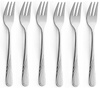 AMEFA sztućce Helma zestaw 120 widelczyki do ciasta tortu deserów dla 120 OSÓB do gastronomii restauracji kawiarni z wzorem fali stal 18/10