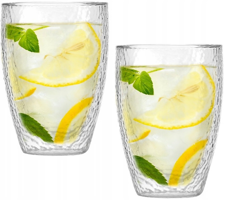 VIALLI  DESIGN 2 szklanki ALESSIA termiczne kawy latte herbaty soków napojów 350 ml