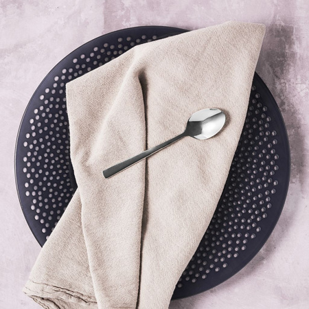 Ambition sztućce Prato zestaw 12 łyżeczki do herbaty ze stali nierdzewnej komplet dla 12 osób proste nowoczesne gładkie bez wzoru 