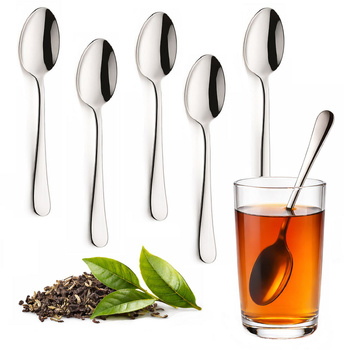 Amefa sztućce Austin 6 łyżeczki do herbaty zestaw nierdzewne komplet na 6 osób gładkie stal 18/0 bez niklu