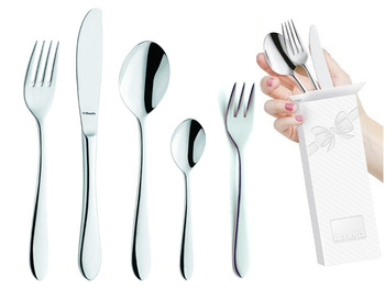 Amefa 30 sztućce 8420 Sonate zestaw na 6 osób w komplecie widelczyki do ciasta