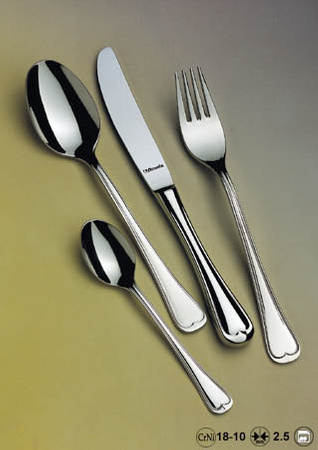 Sztućce Amefa Elegance zestaw 24 sztuki dla 6 osób klasyczne eleganckie z wzorem komplet ze stali 18/10