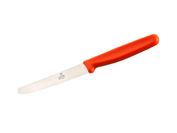 Gerpol  nóż uniwersalny z ząbkami czerwony NEON