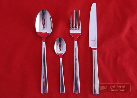 Sztuće Amefa Moderno zestaw 24 elementy nierdzewne komplet dla 6 OSÓB nowoczesne eleganckie bez wzoru obiadowe stal 18/10