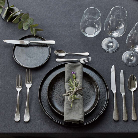 Amefa sztućce Sierra 1 łyżka stołowa obiadowa ze stali nierdzewnej nowoczesna z tłoczonym wzorem stal 18/10