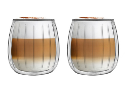 VIALLI DESIGN TULIP 2 szklanki kubki termiczne z podwójnymi ściankamido kawy herbaty piwa  250 ml 
