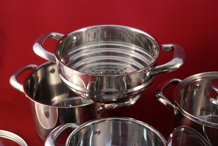 Ambition 13 garnki Urban stalowe nierdzewne tradycyjne na indukcję gaz komplet garnków ze stali nierdzewnej z wkładem na parę