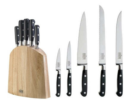 Amefa Richardson Sheffield noże kute V-SABATIER 5 sztuk w bloku K502K20 zestaw na stojaku