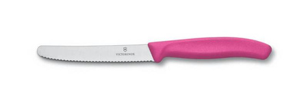 Victorinox szwajcarski nóż do pomidorów i wędlin różowy Pikutek 6.7836.L115