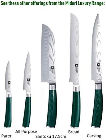 AMEFA RICHARDSON MIDORI NÓŻ DO OBIERANIA OBIERAK JARZYNIAK ZE STALI DAMASCEŃSKIEJ 8,5 cm