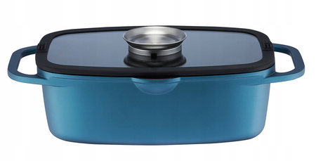 Ambition brytfanna Azzurro 6 l z powłoką nieprzywierającą na indukcję gaz do piekarnika z aromatyzerem 32 cm