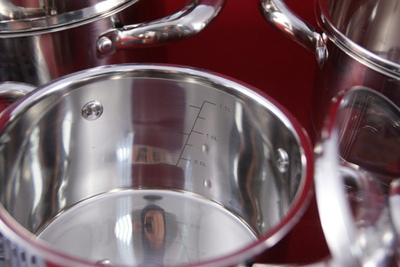 Ambition 13 garnki Urban stalowe nierdzewne tradycyjne na indukcję gaz komplet garnków ze stali nierdzewnej z wkładem na parę