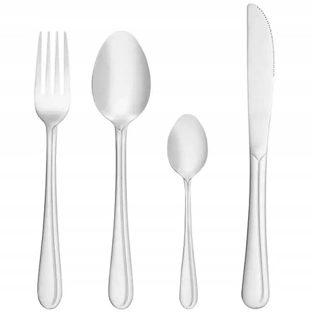 Sztućce Ambition Capri 24 sztuki zestaw dla 6 osób nierdzewne komplet obiadowe klasyczne z wzorem