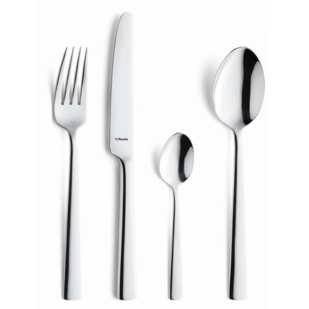 AMEFA MODERNO 4 sztućce nierdzewne zestaw na 1 OSOBĘ nowoczesne bez wzoru do domu restauracji gastronomii stal 18/10