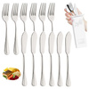 Amefa sztućce do ryb Baguette 8440  zestaw 12 sztuk 6 nóż do ryb 6 widelec do ryb na wigilię kolację 