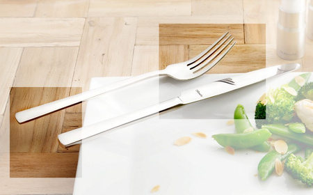 AMEFA MODERNO 4 sztućce nierdzewne zestaw na 1 OSOBĘ nowoczesne bez wzoru do domu restauracji gastronomii stal 18/10
