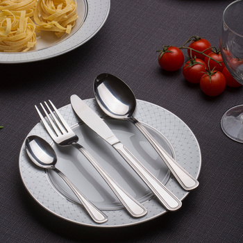AMEFA BOLOGNA 400 sztućce nierdzewne zestaw dla 100 OSÓB obiadowe ze wzorem bez niklu komplet do gastronomii restauracji baru