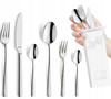 Sztućce Amefa Martin komplet 36 sztuk dla 6 osób z widelczykami do ciasta i łyżeczkami do kawy nowoczesne obiadowe deserowe 18/10