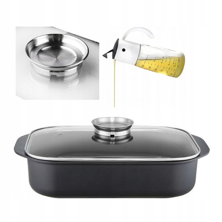 Ambition brytfanna gęsiarka Grand z powłoką nieprzywierającą z aromatyzerem do piekarnika indukcyjna na indukcję gaz 6,5 l.