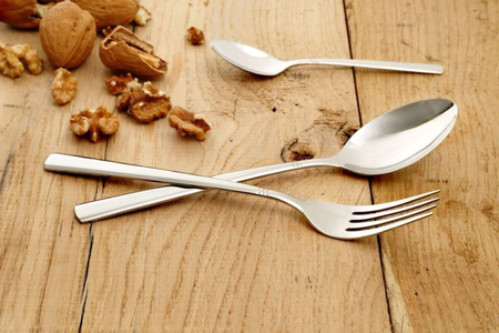 Sztućce Amefa Dakota  250 elementów nierdzerwne na 50 OSÓB do gastronomii restauracji widelczyki do ciasta nowoczesne bez niklu