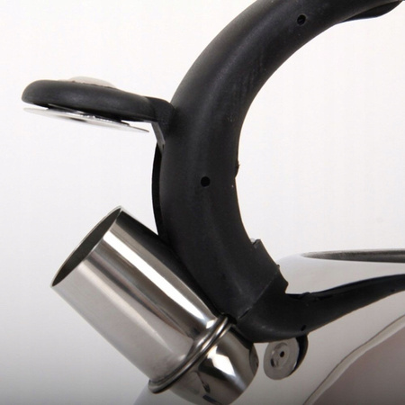 Ambition czajnik Marble czarny złoty marmurowy wzór tradycyjny stalowy z gwizdkiem zintegrowanym z rączką na indukcję gaz 2,3 l