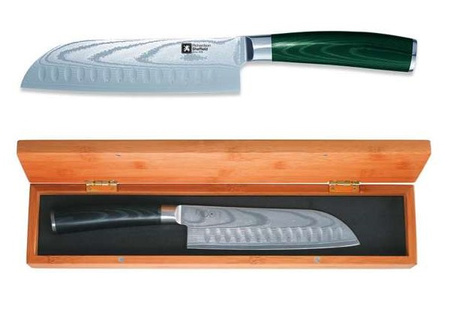 Amefa Richardson Midori nóż Santokuszefa kuchni siekacz do mięsa warzywze stali damasceńskiej 17,5 cm