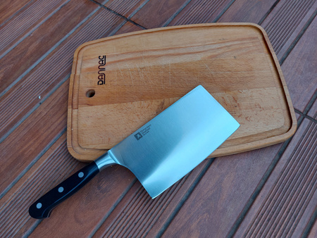 Amefa Richardson Sheffield duży ciężki nóż tasak kuchenny  ok. 0,5 kg  ostry do mięsa kości warzyw V Sabatier 30 cm 55HRC