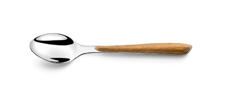 Amefa Sztućce Eclat Nature 48 elementów zestaw dla 12 osób obiadowe bez niklu efekt jasnego drewna