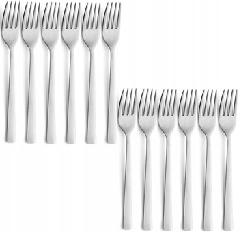 Amefa sztućce Padova 12 tanie widelce obiadowe stołowe zestaw dla 12 osób komplet bez niklu 18/0