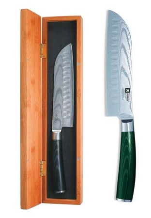 Amefa Richardson Midori nóż Santokuszefa kuchni siekacz do mięsa warzywze stali damasceńskiej 17,5 cm