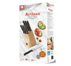 AMEFA RICHARDSON SHEFFIELD  zestaw 6 noże kuchenne ARTISAN w bloku drewnianym 