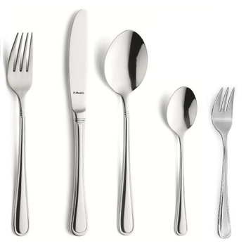 AMEFA BARCELONA 600 sztućce nierdzewne zestaw dla 120 OSÓB z widelczykami do gastronomii restauracji baru komplet z wzorem bez niklu ze stali 18/0