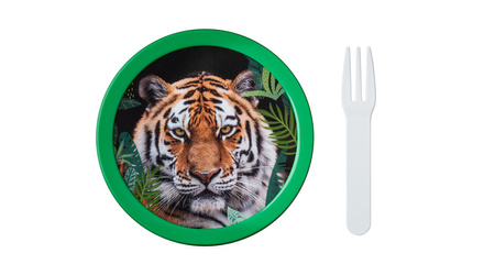 Mepal Campus TYGRYS zestaw dla dzieci lunchbox śniadaniówka bidon z ustnikiem butelka pojemnik na owoce fruitbox Wild Tiger bez BPA