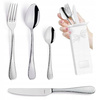Sztućce Amefa Sierra 24 elementy obiadowe zestaw dla 6 osób nierdzewne nowoczesne z tłoczonym wzorem do zmywarki stal 18/10