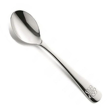 Amefa 1 łyżeczka mała dla dziecka 13,1 cm Miś Teddy Bear sztućce dziecięce nierdzewne 18/10 dla dzieci połysk