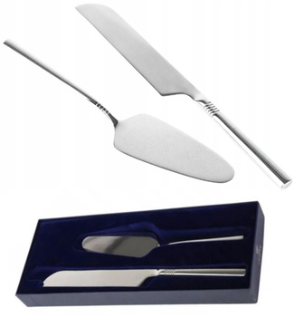 Sztućce GERPOL APOLLO  2 zestaw nóż do tortu, ciasta  łopatka do tortu, ciasta komplet nierdzewne połysk stal 18/10