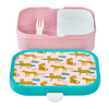 MEPAL zestaw 3 lunchbox śniadaniówka dla dziecka pojemnik bento na kanapki owoce bidon butelka zwierzęta Leopard Lampart   