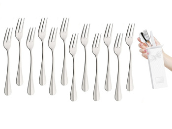 Amefa 12 sztućce 8440 Baguette widelczyki do ciasta komplet  dla 12 osób