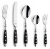 Amefa sztućce Country vintage zestaw 6 widelczyki do ciasta tortu deserów czarne z nitami stal  18/0 w wiejskim stylu 