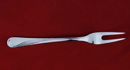 Gerpol sztućce Violino widelec do przystawek przekąsek zakąsek wędlin przystawkowy 19,4 cm z wzorem fali