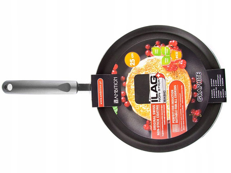 Ambition patelnia do naleśników Graphite z powłoką nieprzywierającą indukcyjna na indukcję gaz 25 cm
