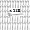 AMEFA sztućce Helma zestaw 120 widelczyki do ciasta tortu deserów dla 120 OSÓB do gastronomii restauracji kawiarni z wzorem fali stal 18/10