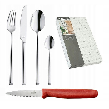 Sztućce Amefa Metropole zestaw 24 sztućce nierdzewne na 6 osób nowoczesne eleganckie w pudełku na prezent